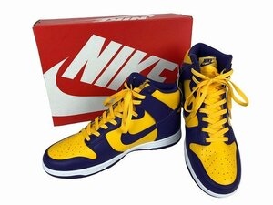 NIKE / ナイキ DUNK HI RETRO ダンクハイレトロ レイカーズ DD1399-500 メンズ サイズ : 29cm スニーカー パープル/イエロー