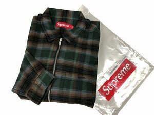 SUPREME / シュプリーム shadow plaid flannel zip up shirt メンズ サイズ : XL ブラウン/グリーン