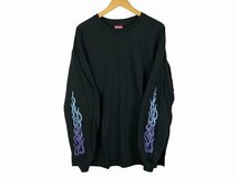 HIDE AND SEEK / ハイドアンドシーク FLAME L/S TEE フレイムロングスリーブティーシャツ メンズ サイズ : XXL ブラック_画像3