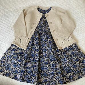 PATACHOU ベベ キッズ 花柄 ワンピース and 韓国服カーディガン100㎝