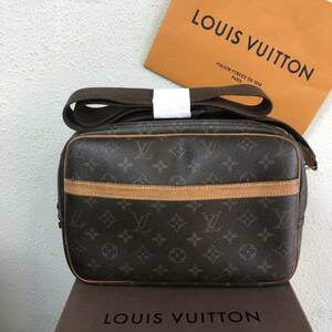 ●LOUIS VUITTON ● 美品 ルイ ヴィトン ショルダーバッグ モノグラム リポーターPM ブラウン レディース　正規品 ベタなし