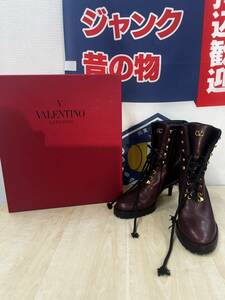 【s2618】VALENTINO ヴァレンティノ　ブーツ　SW2S0P50 EUサイズ表記：37（23.5〜24.0cm）中古現状品