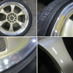 FABULOUS 18x8.5J 18x9.5J +32 5H 114.3【タイヤ付4本セット】235/40R18 265/35R18 2021年製6部山程度【個人宅発送不可商品】の画像3