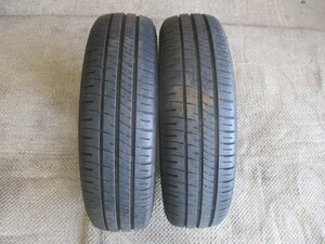 155/65R14 75S DUNLOP EC204【2本セット】2021年製 劣化ヒビあり 7~8部山程度【個人宅発送不可商品】