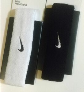 NIKE ヘアバンド ヘッドバンド 黒白セット