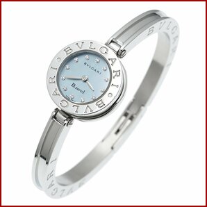 ブルガリ ビーゼロワン バングル レディース腕時計 BZ22S シルバーシェル文字盤 ダイヤモンド 12P Mサイズ 腕回り16cm 美品 新品仕上げ済みの画像2