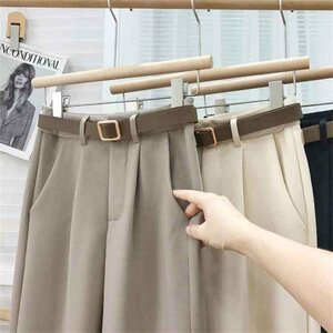 ストレート スーツパンツ ロングパンツ カジュアル シンプル きれいめ 大きいサイズあり 2XL ベージュ