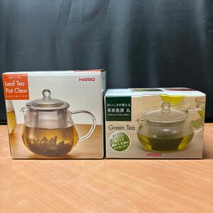 ハリオ　茶茶急須+リーフティーポット　クリア　セット