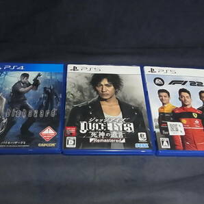 35★100円～★PS5ソフト F1 22 ■PS5ソフト JUDGE EYES：死神の遺言 ■PS4ソフト バイオハザード4■3枚セット■美品の画像1