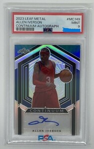 2023 Leaf Metal ALLEN IVERSON Continuum Auto 直筆サインオート 45枚限定 PSA 9 MINT 鑑定済