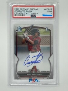 2023 Bowman Chrome CRISTOFER TORIN 1st Bowman AUTO #CPACT PSA 9 MINT 直筆サインオート 鑑定済