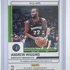 2019-20 Panini Contenders ANDREW WIGGINS Bronze AUTO 直筆サインオート 25枚限定の画像2