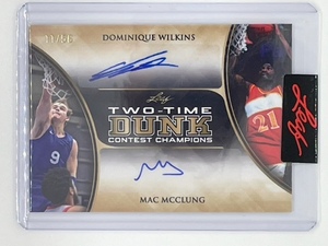 2024 LEAF DOMINIQUE WILKINS and MAC MCCLUNG Two-Time DUNK Contest Champions Auto 直筆サインオート 56枚限定