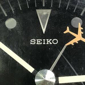 湘/SEIKO/置時計/QZ335D/動作確認済/世界時計/クォーツ/シルバー/ブラック/傷/剥げ/シール跡有/ビンテージ/セイコー/4.12-62 STの画像3