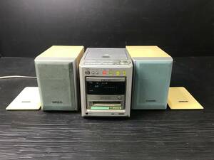 ./aiwa/MD/ CD component stereo / speaker attaching /XRMD110/SXLM-77/ operation un- possible / silver / wood grain / remote control lack / speaker cover one against attaching / Aiwa /4.12-101 MO