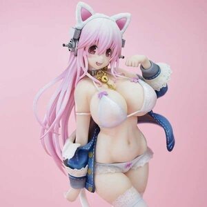  Super Sonico cat girl figure 1/7 Sony komi white cat figure 