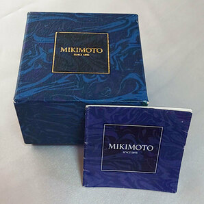 MIKIMOTO ミキモト リング 指輪 パール 真珠 ダイヤ K18 イエローゴールド リーフ ヴィンテージ18金 アンティーク ケース付きの画像6