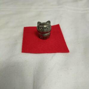 銀製品 黒メッキ 猫の置き物 ☆シルバーSILVER925 ちっちゃくて可愛い！【中古】の画像1