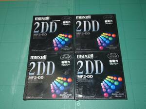  unopened unused maxell MF-2DD FDD 4 pieces set floppy disk mak cell 