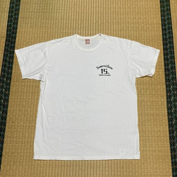 限定 SAMURAI JEANS サムライジーンズ 15周年 Tシャツ Lサイズ　ベージュ　生成り色