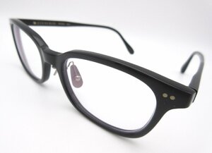 ★EVE un BLUE イヴ アン ブルー WING 001 ウェリントン 眼鏡 メガネ ブラック 日本製 J!NSのケース付き 度入り 中古品