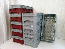 10個セット CAMBRO■ハーフサイズ カップラック10仕切 クランベリー ソフトグレー HBR-258 キャンブロ 業務用食洗機 アメリカ 積み重ね②_画像1