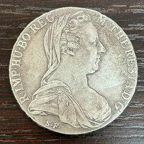 #19567 マリア・テレジア オーストリア 銀貨 ターレル ターラー 銀貨 28g コイン 古銭 比重値10の画像1
