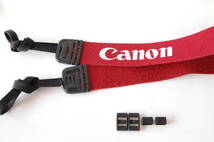 キャノン Canon ストラップ 赤地に白色のペイント「Canon」ロゴ有り [中古・良品] 送料無料_画像2