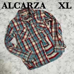 極美品　アルカルザ　アメカジ　ネルシャツ　レッド　チェック　XL