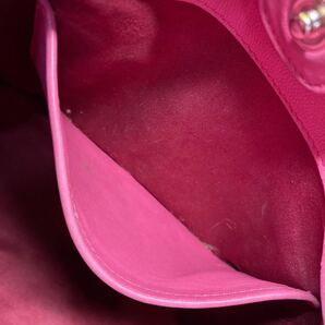 美品 miumiu ミュウミュウ 3way マテラッセ ハンドバッグ ナッパクリスタル ショルダーバッグ トートバッグ レザー ピンク の画像10