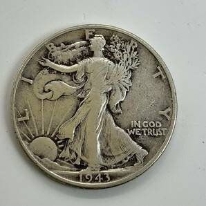 ★アメリカ リバティコイン ウォーキングリバティ ハーフダラー 銀貨 50セント 1943年 ⑧の画像1