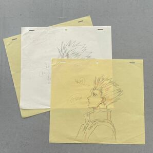 ■【トライガン TRIGUN】【ヴァッシュ Vash】原画 動画 セル画 3枚セット anime genga douga cel アニメ(k40)の画像2