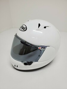 即決 Arai アライXD 57.58 Mサイズグラスホワイト 2023年11月製造 ハーフスモーク ミラーシールド. ピンロックシート付 R75