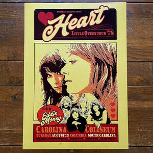 ポスター★ハート（Heart) 1978 コンサートポスター★アン・ウィルソン/ナンシー・ウィルソン/バラクーダ
