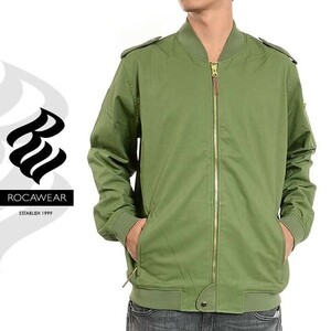 [ новый товар не использовался ] Roca Wear ROCAWEAR милитари жакет casual жакет хлопок жакет XL большой размер хаки оливковый 