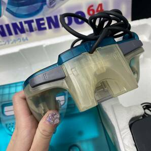 ★NINTENDO64 ニンテンドウ ロクヨン★箱付き 本体 コントローラー クリアブルー NUS-001【中古/現状品/動作未確認ジャンク】の画像10