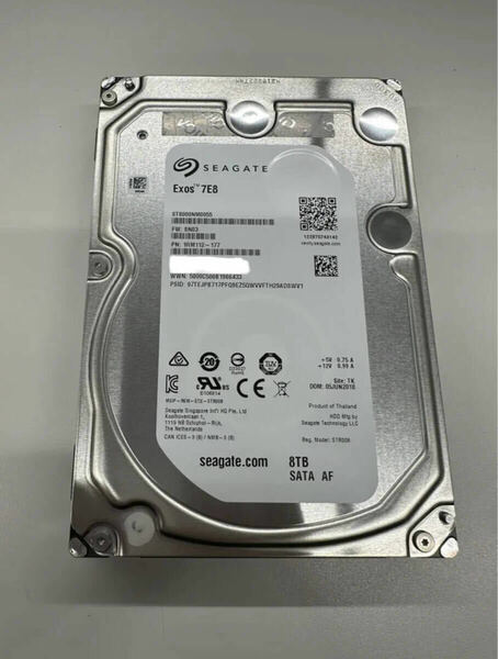 【12台】【ジャンク扱い】 格安販売品 SEAGATE EXOS HDD 8TB ST8000NM0055 送料無料 複数購入特典あり 中古美品