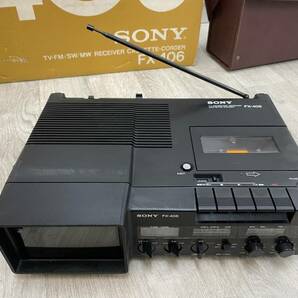 SONY FX-406 ラジオカセット付 白黒テレビ 通電確認済み 1979年製 ソニー の画像8