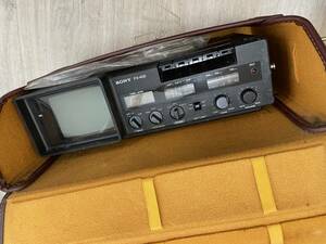 SONY FX-406 ラジオカセット付　白黒テレビ　通電確認済み 1979年製 ソニー 