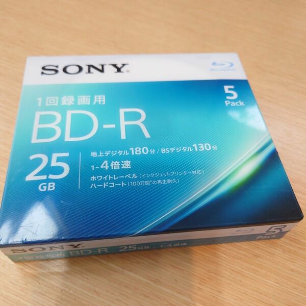 SONY BD-R 25GB 【5パック】 5BNR1VJPS4