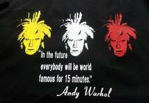 送込【Andy Warhol/アンディ・ウォーホール】ポップ★ブラック★S~XLサイズ_画像2