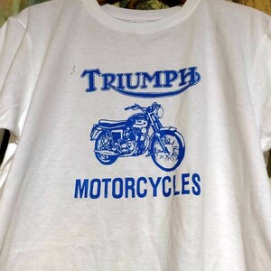 送込【Triumph モーターサイクル】★ ボブ・ディラン★ホワイト★S~XLサイズ