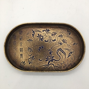 秘藏 清時代 銅器 西廂 銅皿 極細工 古美術 古美味 GP0417