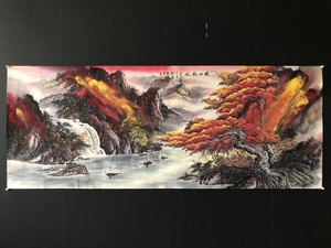 Art hand Auction سر سلالة تشينغ ليو هايان الفنان الصيني رسمت باليد المشهد اللوحة العتيقة الفن العتيق GP0401, عمل فني, تلوين, آحرون