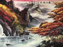 秘藏 清代 劉海粟 中國畫家 手描き 山水畫 古美味 古美術 GP0401_画像3