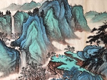 秘藏 中国近現代著名な書画家 【張大千】 山水畫 畫心 手描き作品 極細工 古美味 古美術 Z0429_画像7