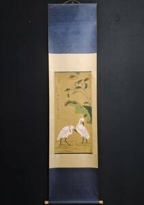 秘藏 明代 呂紀 中國畫家 手描き 花鳥畫 古美味 古美術 GP0406
