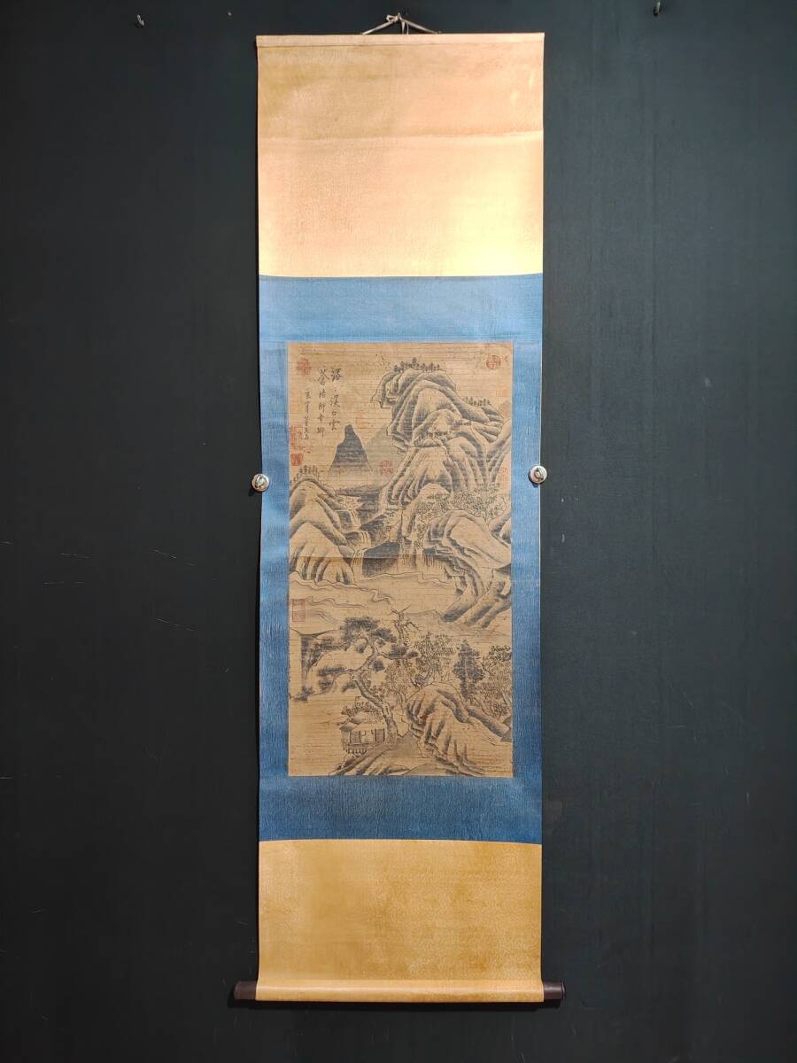揭秘明朝董其昌中国艺术家手绘山水古董古董艺术品 GP0401, 艺术品, 绘画, 其他的
