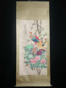 秘藏 明代 呂紀 中國畫家 手描き 花鳥畫 古美味 古美術 GP0404