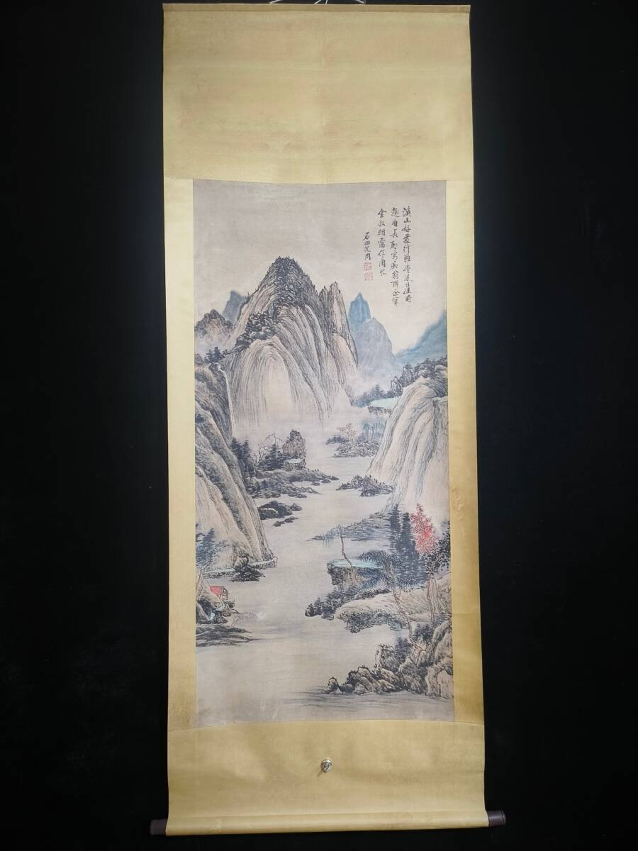 秘密明朝神周中国艺术家手绘山水古董古董艺术品 GP0403, 艺术品, 绘画, 其他的